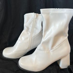 White Go go style boots